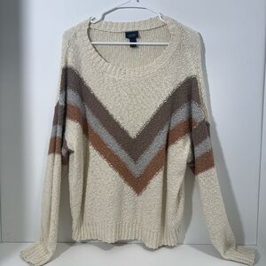 Daytrip 100% cotton Patterned Cream Sweater